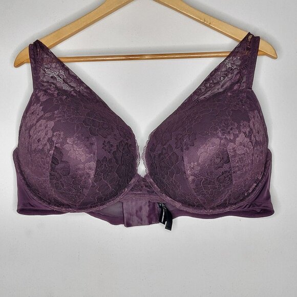 Torrid Curve 44DDD Purple Lace‎ Plus Size Bra Padded Wired - Picture 1 of 4